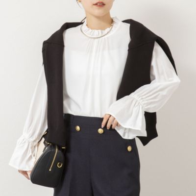 NOLLEY'S(ノーリーズ)のウォッシャブル襟フリルプルオーバーブラウス
