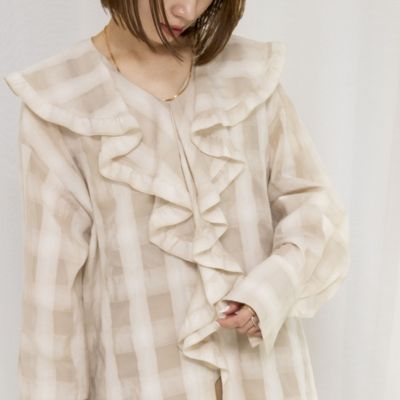 NOLLEY'S(ノーリーズ)のウォッシャブルラッフルカラーブラウス通販
