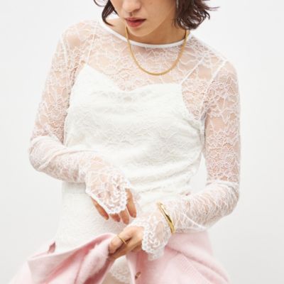 NOLLEY'S sophi(ノーリーズソフィー)のウォッシャブルラッセルレースT