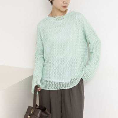 《手洗い可能》ペーパーヤーンメッシュプルオーバー