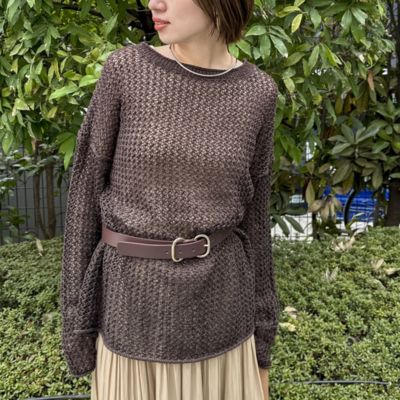 《手洗い可能》ペーパーヤーンメッシュプルオーバー