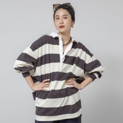 マクウェル 26SS ウォッシャブルBIGラガーシャツ ボーダー F グレー NOLLEY'S｜【新色追加】【MAQWEL/マクウェル】ウォッシャブルBIGラガー