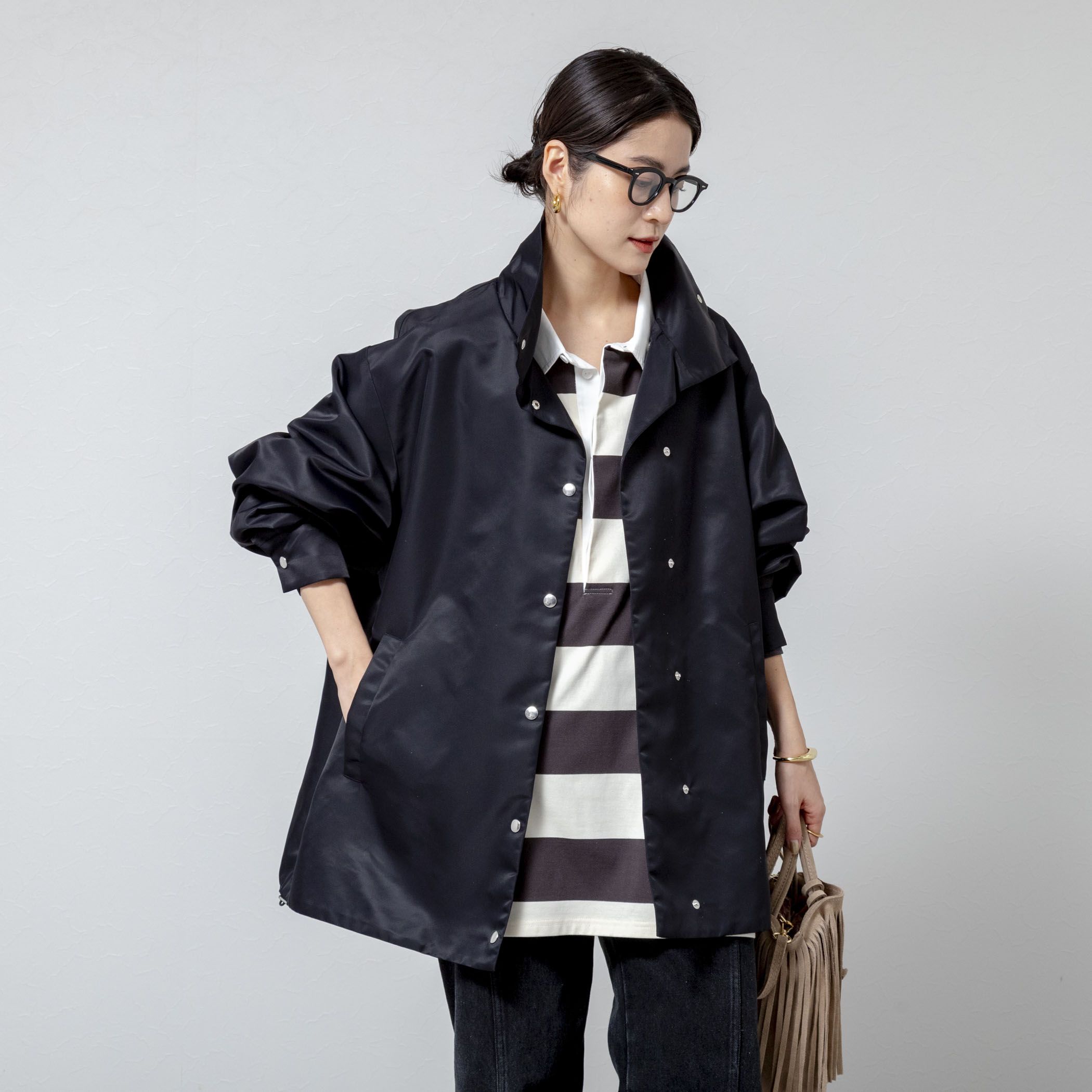 NOLLEY’S(ノーリーズ)/【MAQWEL/マクウェル】スタンドネックコーチジャケット