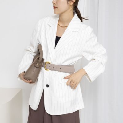 NOLLEY'S(ノーリーズ)のウォッシャブルストライプオーバージャケット