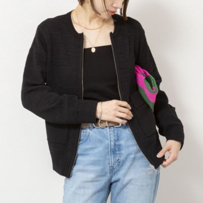 《手洗い可能》テープヤーンZIP UPカーディガン