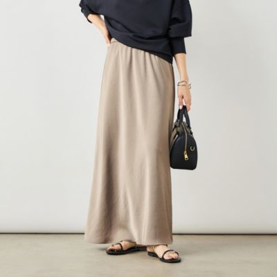 NOLLEY'S sophi ウォッシャブル サテンナロースカート NOLLEY'S sophi(ノーリーズソフィー)のウォッシャブルダブルサテン