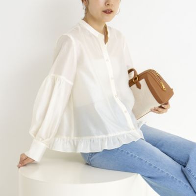 NOLLEY'S(ノーリーズ)のウォッシャブルシアー裾フリルブラウス通販