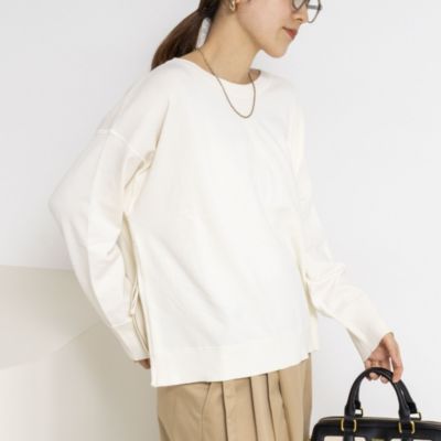 《手洗い可能》トレーナー風プルオーバーサイドZIP