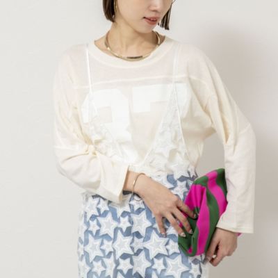 Rie Miller(リエミラー)のウォッシャブル2WAYアメフトライクロンT通販