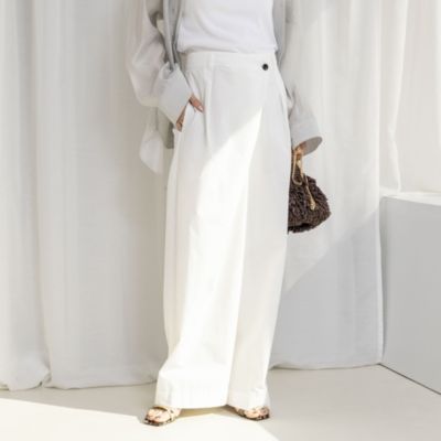 【一部WEB限定サイズ】ウォッシャブル撥水ワイドラップパンツ