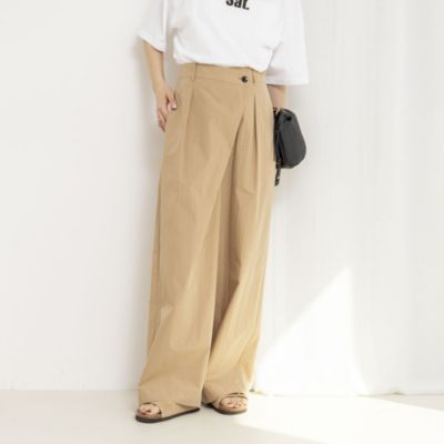 【一部WEB限定サイズ】ウォッシャブル撥水ワイドラップパンツ