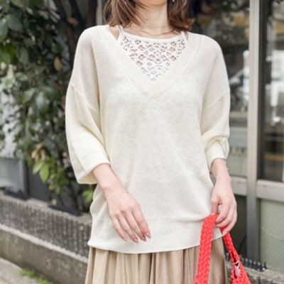 デイジーリン　フォクシー　ニューヨーク　Vネックニット　プルオーバー　38 ウォッシャブルカシミヤシルクVネックニットプルオーバー（2195683