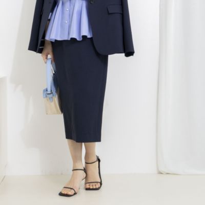 NOLLEY'S ネイビー タイトスカート 38 NOLLEY'S(ノーリーズ)の《セットアップ対応》ウォッシャブルストレッチ