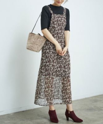 Rope Picnic ロペピクニック のシャドーフラワーエプロンドレス通販 集英社happy Plus Store
