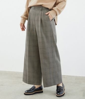 Rope Picnic ロペピクニック のプレミアムフィールチェックワイドパンツ通販 集英社 ジャンプキャラクターズストア Happy Plus Store店