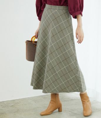 Rope Picnic ロペピクニック のプレミアムフィールモールチェックロングスカート通販 Shop Marisol ショップマリソル