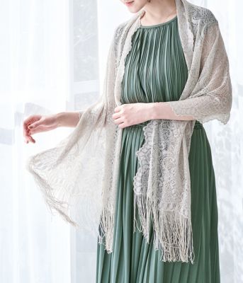 Rope Picnic ロペピクニック のスカラップフラワーレース刺繍ストール通販 集英社happy Plus Store