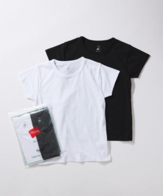 Adam Et Rope アダム エ ロペ の Hanes For Biotop Compact T Shirts ホワイト ブラック 通販 Leeマルシェ