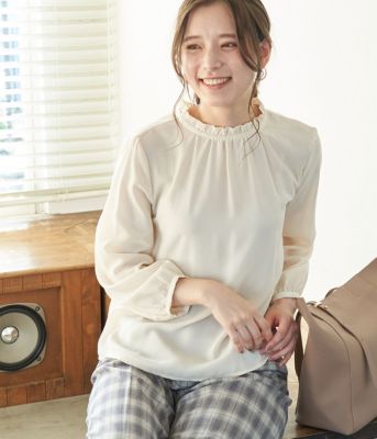 Rope Picnic ロペピクニック の 新色追加 2way スタンドフリルブラウス通販 集英社happy Plus Store