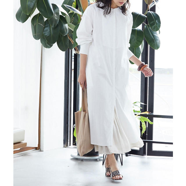 Vis ビス の Easy Care バンドカラーロングシャツワンピース通販 集英社happy Plus Store