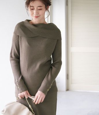 Rope Picnic ロペピクニック のゆるっとした襟が大人可愛い クロスオフショルダートップス通販 集英社happy Plus Store