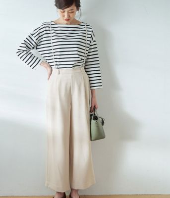 Rope Picnic ロペピクニック のライトダブルクロスサス付きワイドパンツ通販 集英社happy Plus Store