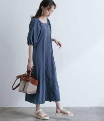 Vis ビス の 前後2way ヘンプオーガニックコットン ワンピース通販 Leeマルシェ