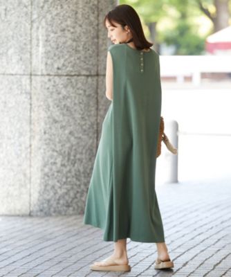 Vis ビス の Seventeen6月号掲載 バックメタル釦肩タックaラインニットワンピース通販 Leeマルシェ