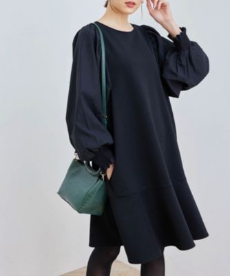 ROPE’ PICNIC/フハクコンビ袖ボリュームミニワンピース/￥5,500