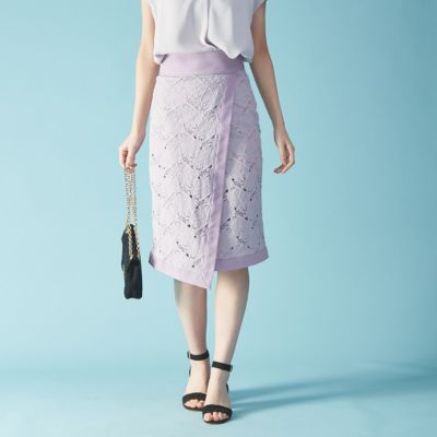Rouge Vif ルージュ ヴィフ のレースラップタイトスカート通販 集英社happy Plus Store