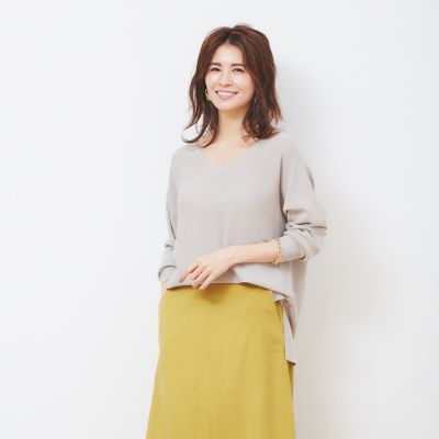 Abahouse Mavie アバハウス マヴィ のレーヨンストレッチvネックプルオーバー通販 Leeマルシェ