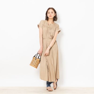 Abahouse Mavie アバハウス マヴィ の Web先行販売 フレンチスリーブシャツワンピース通販 Leeマルシェ
