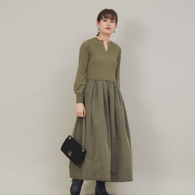 Rouge Vif ルージュ ヴィフ のファブリックコンビワンピース通販 集英社happy Plus Store