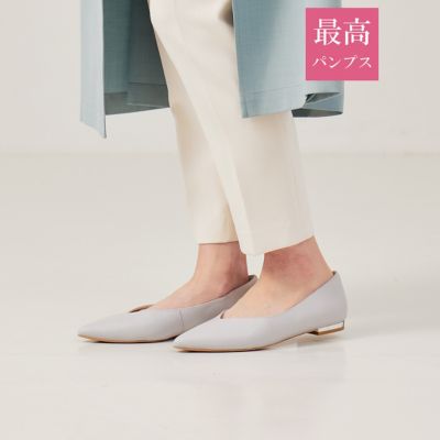 PICHE ABAHOUSE 【最高パンプス/1cmヒール】美脚×快適 ポインテッドフラットパンプス