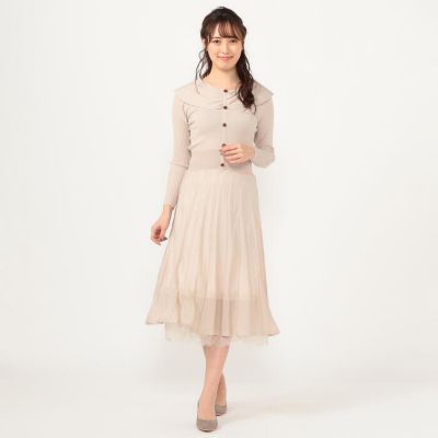 Laisse Passe レッセ パッセ のシアーニットオフショルダーワンピース通販 集英社happy Plus Store