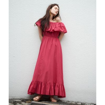 MARIHA【美品】MARIHA ワンピース ワルツのドレス レッド 36