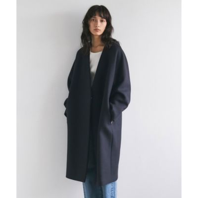 定価4.9万】GALLARDAGALANTE ウール ノーカラー ロングコート www