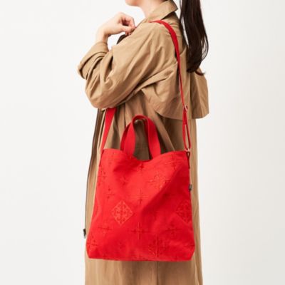 Daily Russet デイリーラシット の 刺繍 総柄2wayバッグ 刺繍モノグラム 斜め掛け お手持ち通販 Leeマルシェ