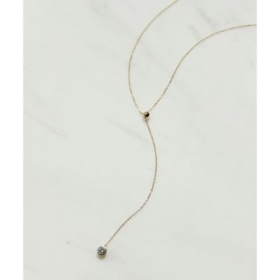 集英社HAPPY PLUS STOREWhim Gazette（ウィム ガゼット）/【PRMAL】0.1ct Slide Lariat ネックレス