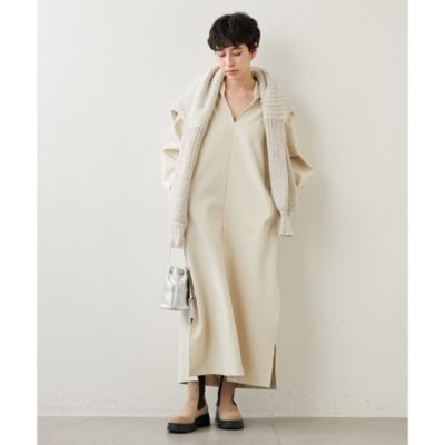 Whim Gazette(ウィム ガゼット)のスキッパーダブルクロスワンピース 