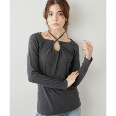 Whim Gazette(ウィム ガゼット)のホルターネックギャザープルオーバー