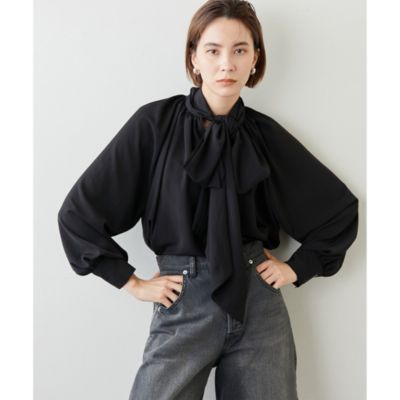 Whim Gazette(ウィム ガゼット)のラグランボウタイブラウス通販