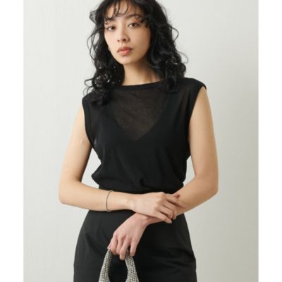 激安挑戦！！ Whim Gazette(ウィム ガゼット)のコットン強撚シアー Tシャツ(半袖+袖なし)
