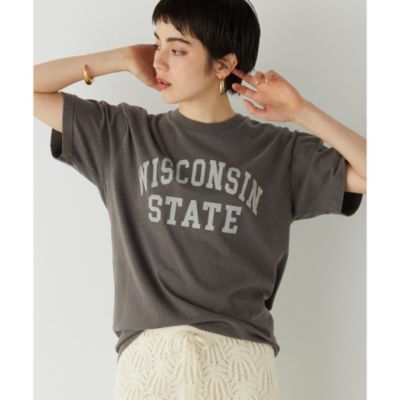 新品　ウィムガゼット　ロゴTシャツ　グレー Whim Gazette(ウィム ガゼット)のフロントロゴTシャツ通販