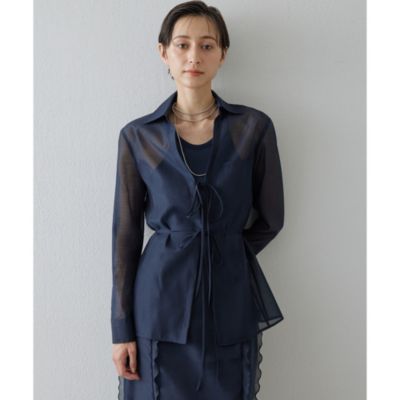 集英社HAPPY PLUS STOREWhim Gazette（ウィム ガゼット）/オーガンジーリボンシャツ