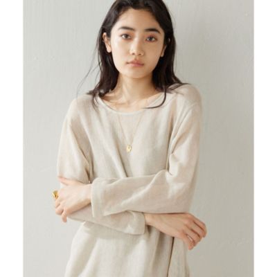 美品◯ウィムガゼット　半袖メッシュプルオーバー ベージュ Whim Gazette(ウィム ガゼット)の【WEB限定カラーあり】カラミ
