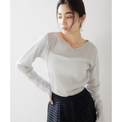 Whim Gazette(ウィム ガゼット)の2wayシアーメッシュプルオーバー通販