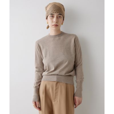 美品✨ウィムガゼット ハイゲージ ウール ニット プルオーバー ベージュ Whim Gazette(ウィム ガゼット)のウールハイゲージプルオーバー通販