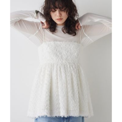 集英社HAPPY PLUS STOREWhim Gazette（ウィム ガゼット）/カットジャガードキャミブラウス
