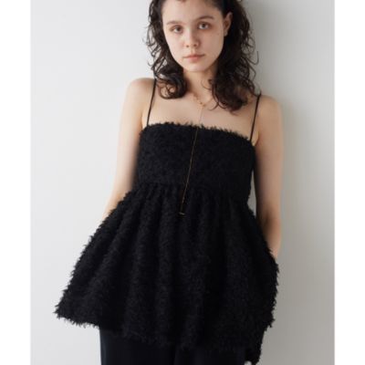 Whim Gazette ウィム ガゼット カットジャガードキャミブラウス Whim Gazette(ウィム ガゼット)のカットジャガードキャミブラウス通販